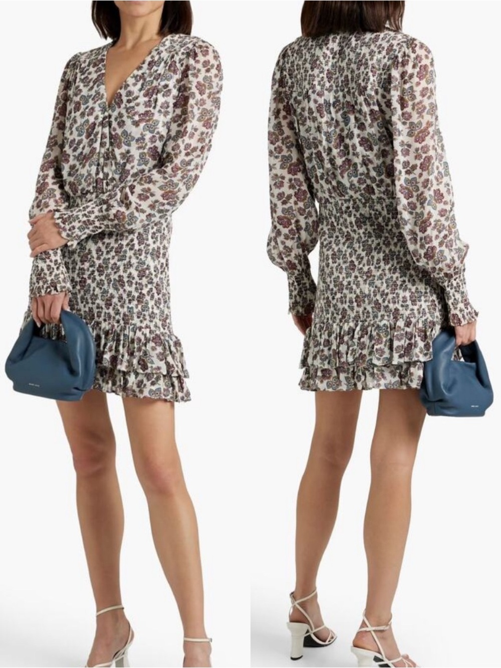 Veronica Beard | Seara Floral Smocked Mini Dress